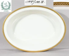 Lenox Oval Vegetable Bowl Green Mark Shape 1104/M-8 Gold Trim 9 1/2' by 7"