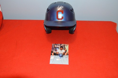 Oscar Gonzalez Signed Custom Batting Hemet Cleveland Guardians Legend W/Photo - Picture 5 of 6