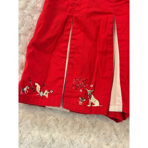RARE Gymboree Hometown Parade Puppy Cheerleader Skort W Embroidery Size 6 VGUC - Picture 9 of 14