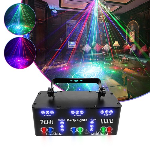 21-Eyes LED Laser Projektor Lichteffekt DJ Disco Bühnenbeleuchtung DMX RGB Licht - Foto 1 di 21