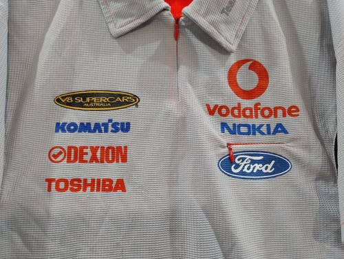 Team Vodafone Triple 8 Ford V8 Supercars Polo Shirt Lowndes Whincup L 1/4 Zip - Bild 2 von 9