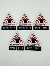 5 Bulwark FR Flame Resistant Retardant Iron On Patches Patch Tag  BONUS PATCHES