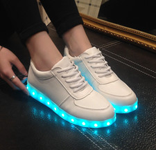 New Flashing Trainers Sneakers Led Light Up Shoes Luminous Gift Mens Girls Shoes