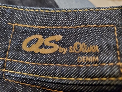 Ladies Stretch Denim Skirt 5 Pocket Sz 34 Waist QS by S. Oliver Dark Wash - Picture 6 of 7
