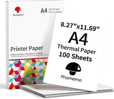 100 Sheets Orignal Thermal Paper A4 Sigle Paper For Phomemo M832/M834 Printer