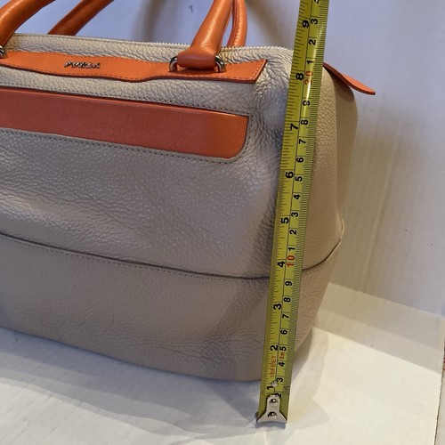 Furla Ivory Pebble Leather Handbag Orange 12"x8"x5"💖 - Picture 5 of 15