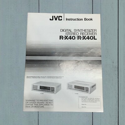JVC R-X40/R-X40L Bedienungsanleitung Manual