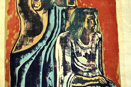 JAPANESE WOODBLOCK PRINT TERUO ISOMI JESUS - 第 5/8 張圖片