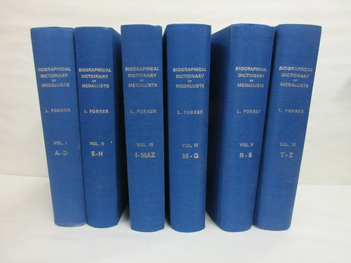 Biographical Dictionary of Medallists Vol 1-6 Set Forrer Reprint Hardcover Books