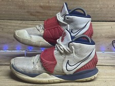 Nike Boys Kyrie 6 BQ5599-102 White Basketball Shoes Sneakers Size 7Y