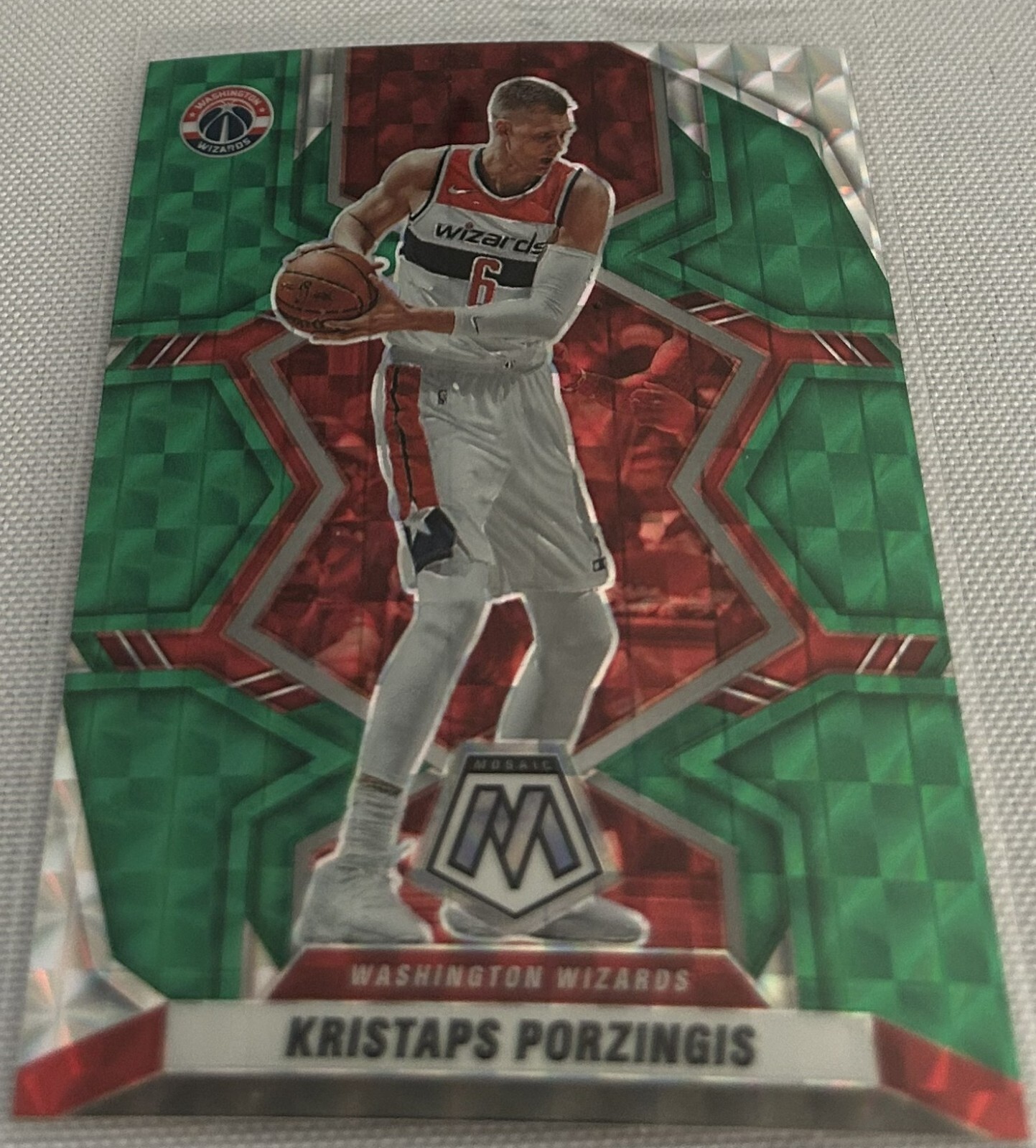 2021-22 Mosaic Basketball Kristaps Porzingis Washington Wizards Green Mosaic 153