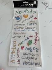 Me & My Big Ideas Mambi Stickers "New Baby" Girl Boy Special Delivery Scrapbook