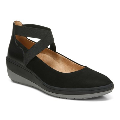 Vionic Ellery Women's Supportive Wedge Black Nubuck - 8 Medium | eBay