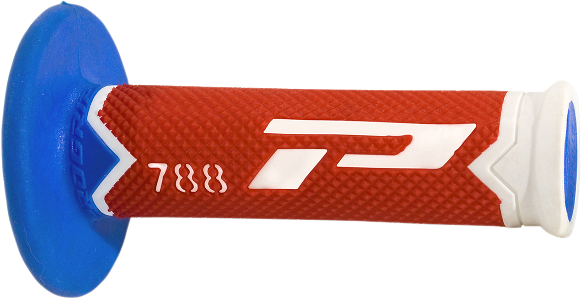 Pro Grip 788 Ltd Edition Knobs Handlebar Bike White/Red / Lght Blue
