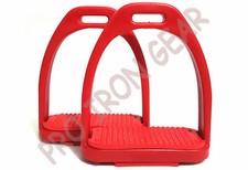 POLYMER RED STIRRUPS HORSE RIDING BEAUTIFUL 9 COLORS