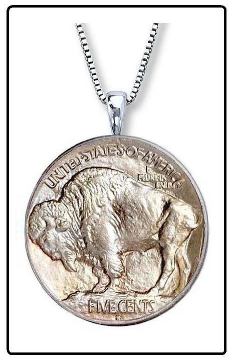 Buffalo nickel necklace sale pendant