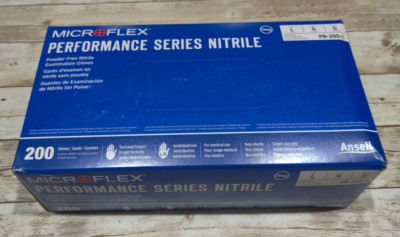 MicroFlex Performance Series PF Exam Nitrile *200-Gloves* Size: Large *See Date*