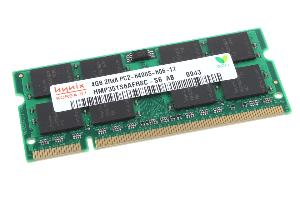 Hynix 4GB 2Rx8 PC2-6400S DDR2 800Mhz CL6 Laptop Model SO-DIMM 1.8V RAM Memory#@- - Image 2 of 4