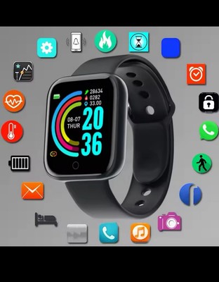 Smart Watch For Women Men Wristwatch Bluetooth Connected Phone Player Music 