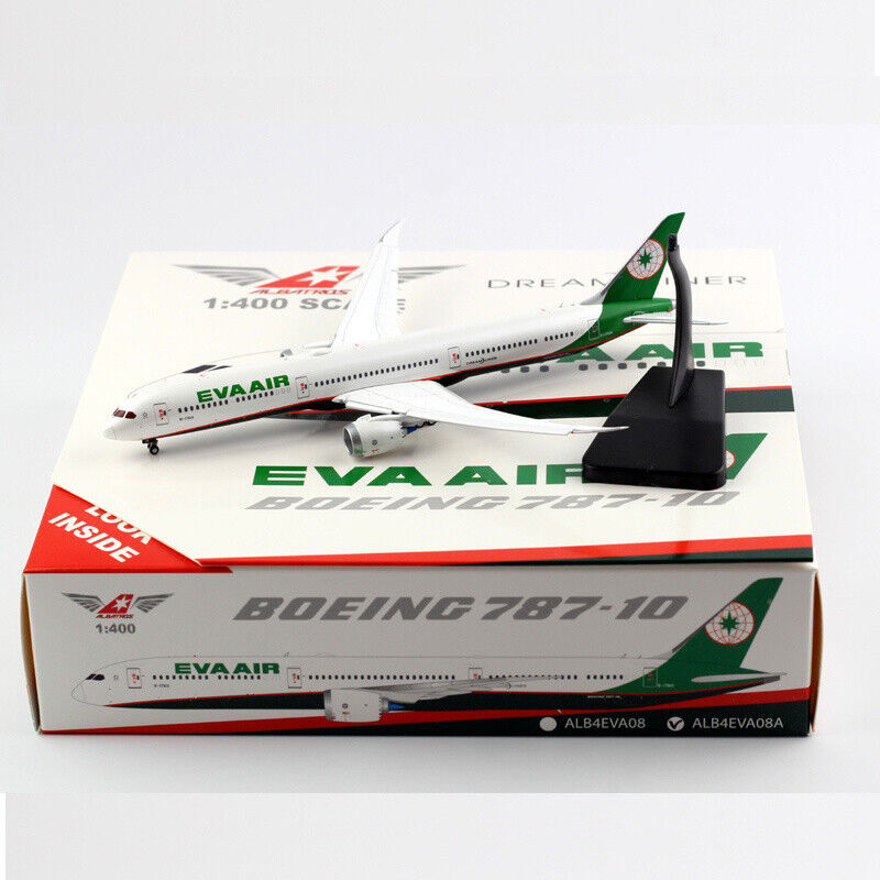 JC Wings EVA Air For Boeing B787-10 B-17801 Flaps Down 1/400 JC Wings EVA Air For Boeing B787-10 B-17801 Flaps Down 1/400