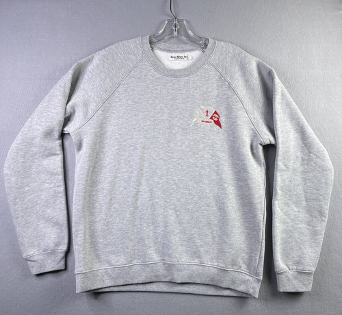 Heroes Motors Sweatshirt Just Ride Men's Large Embroidered Pullover Gray