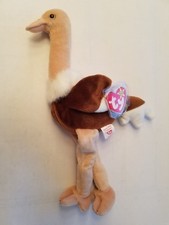 Ty Beanie Baby Stretch the Ostrich With Prance Tush Tag MWMT Oddity 