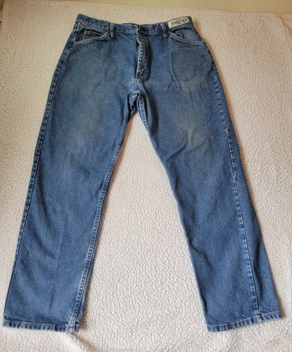 Bulwark Flame Resistant Loose Fit Denim Jeans – 14.75 Oz Cotton FR Jean, Stone Washed, 42x30