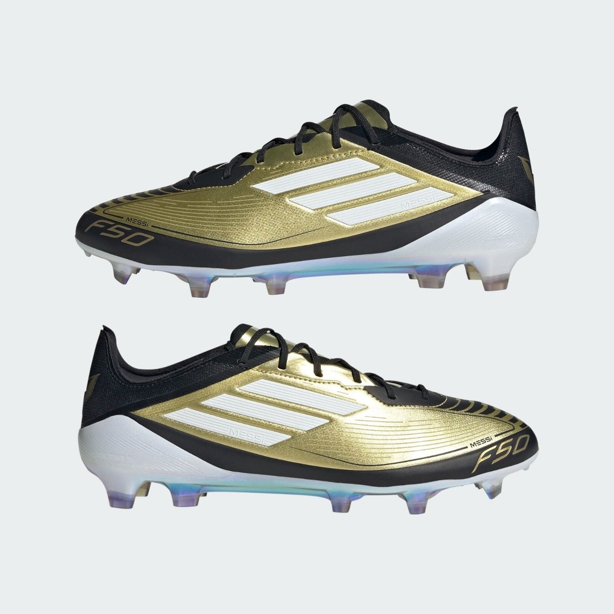 Adidas F50 Elite Messi FG Gold Metallic Black IG6717 Men's Adidas F50 Elite Messi FG Gold Metallic Black IG6717 Men's