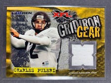 Charles Puleri 2001 Topps XFL Gridiron Gear Jersey Patch Card 