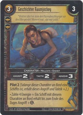 TCG 306  ''Wars'' Incursion Decipher Geschickter Raumjockey 1F17 Foil