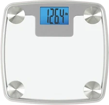 Smart Digital Bathroom Scale - Auto Weight Recognition, 440 Lbs Capacity, Silver