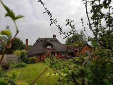 Photo 6x4 Partially thatched house, Goosehill Lane, Broughton Green Goose c2020