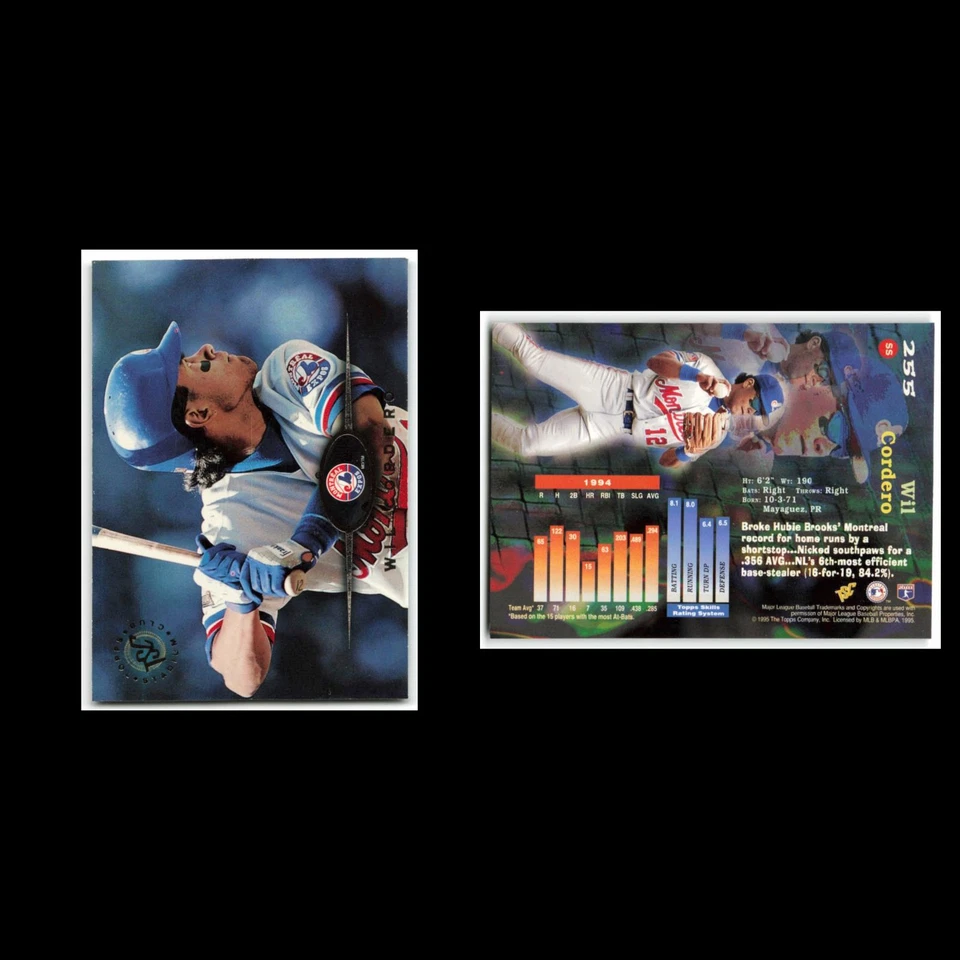 Wil Cordero #255 1995 Topps Stadium Club Montreal Expos Baseball Card MLB NM - Image 3 of 3