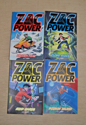 ''''Zak Power, H I Larry, 4x Buchpaket - Frozen Fear, Close Shave, Gedankenspiele''''