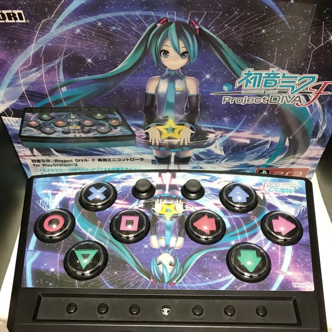 PS3 Hatsune Miku Project DIVA F Black Mini Controller HORI F/S from Japan