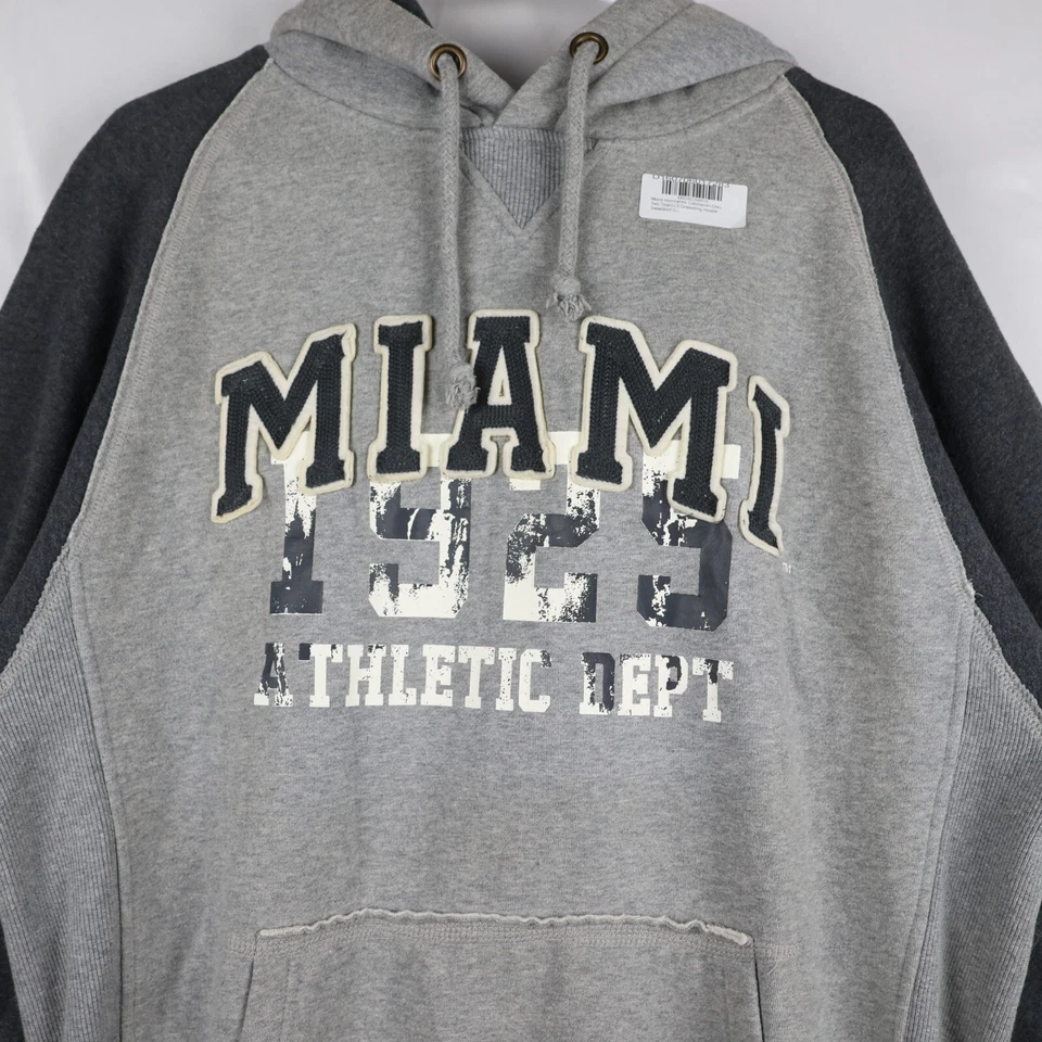 NWT Colosseum Hoodie Sweatshirt Mens Large Gray Two-Toned Miami Hurricanes - Image 3 of 4
