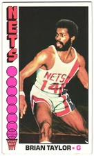 Brian Taylor 1976 Topps    #73 EX Print Line New York Nets