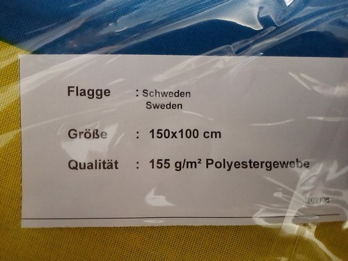 Schweden-Flagge 90x150 Cm – Sturmflagge Aus Polyester Mit 2 Ösen, UV-beständig & Waschbar