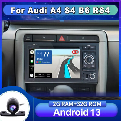7'' Android13 Car Stereo For Audi A4 S4 B6 RS4 GPS Radio CD DVD Head Unit CarPlay