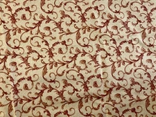 Fabric Remnant Floral & Leaves & Nature Screen Print Mill Creek Upholstery