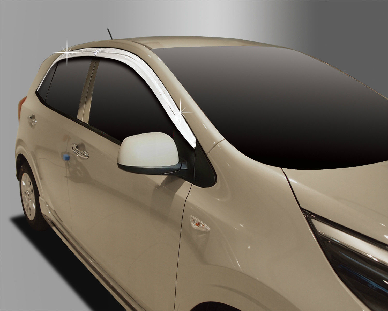 Autoclover Chrome Wind Deflectors (Set of 4P) for 2018 KIA Picanto 5dr