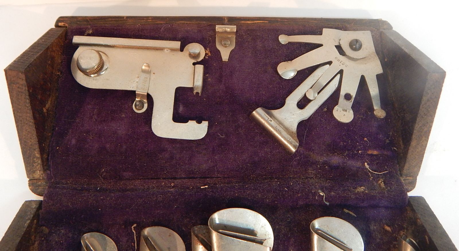 Singer Antique Sewing Machine Puzzle Box & Attachments 1880’s 16+Pc’s