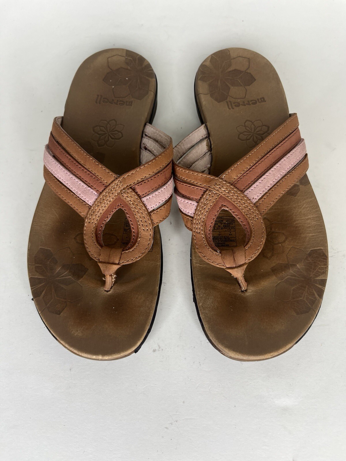 Merrell sandali infradito donna taglia 37 US 6 pelle cinturino comodi da passeggio