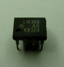 Lot of 3, LM308 Precision Operational Amplifier, Vs=20v, Io=0.2nA, Is=0.3mA, DIP