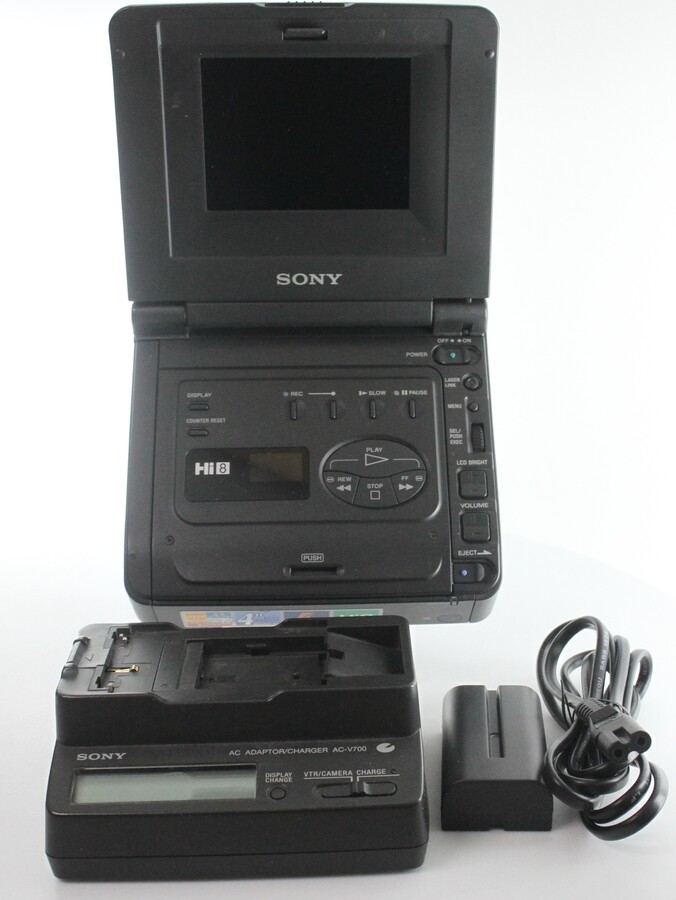 Sony VCR - Hi8 Video Walkman - PAL - Grade A - Video Sony VCR - Hi8 Video Walkman - PAL - Grade A - Video
