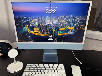 Apple iMac 24'' (256GB SSD, Apple M1, 3.20GHz, 8GB, 7-Core GPU) Blue