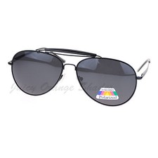 Polarized Lens Sunglasses Vintage Top Bar Bridge Pilot Style Spring Hinge