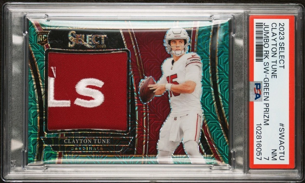 Clayton Tune Panini Select Jumbo Rookie Swatches #SWACTU Green