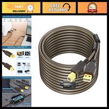 50ft USB 2.0 Printer Cable - High Speed A to B Cord for Printers, Scanners, Faxe