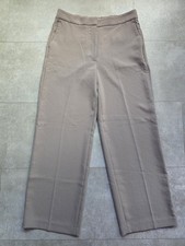 WOMEN'S WILFRED ARITZIA THE EFFORTLESS WIDE LEG TAN PLEATED PANTS SIZE 14